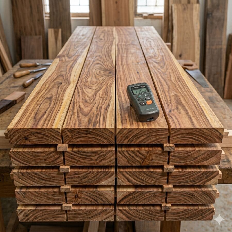 Sawn timber planks in stock at Lala G Timber Merchant, Lahore